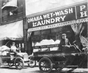 1920s laundry vehicle in Omaha